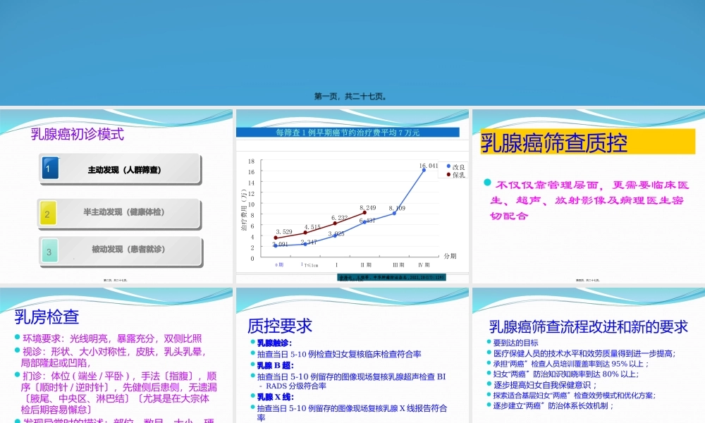 乳腺癌筛查质量控制模板.pptx