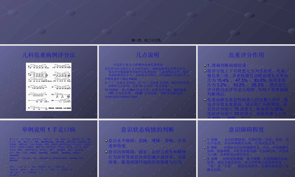 儿科危重病例评分法.pptx