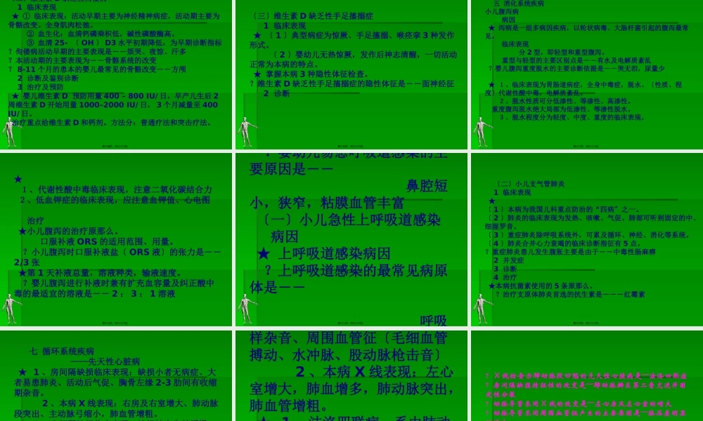 儿科考点分析12规范.pptx