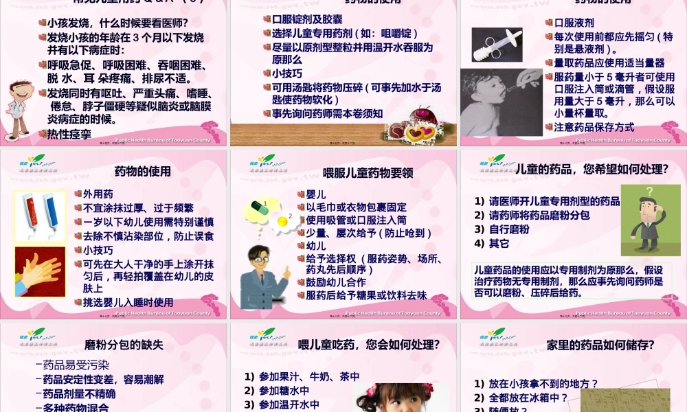 儿童用药安全讲座概要.pptx