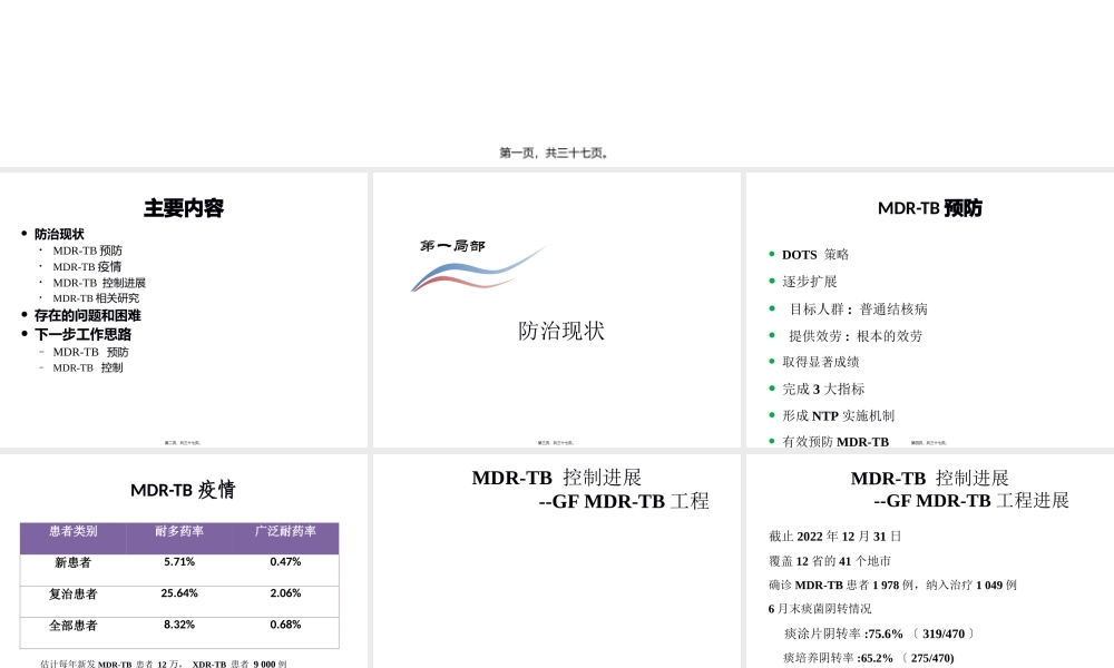 全国耐多药结核病防治现状和下一步工作思路.pptx