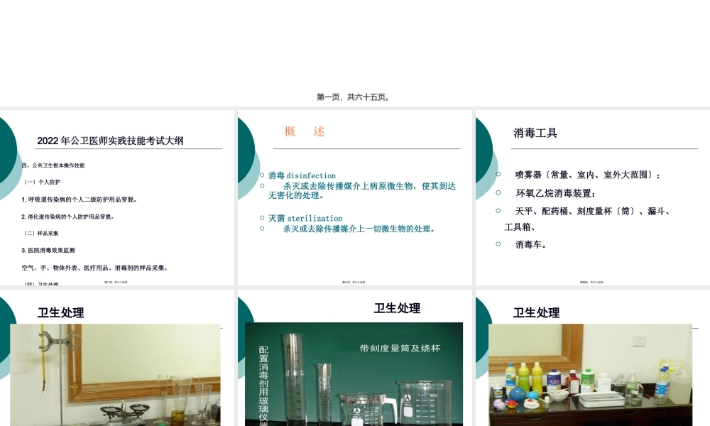 公共卫生执业医师消毒与防护.pptx