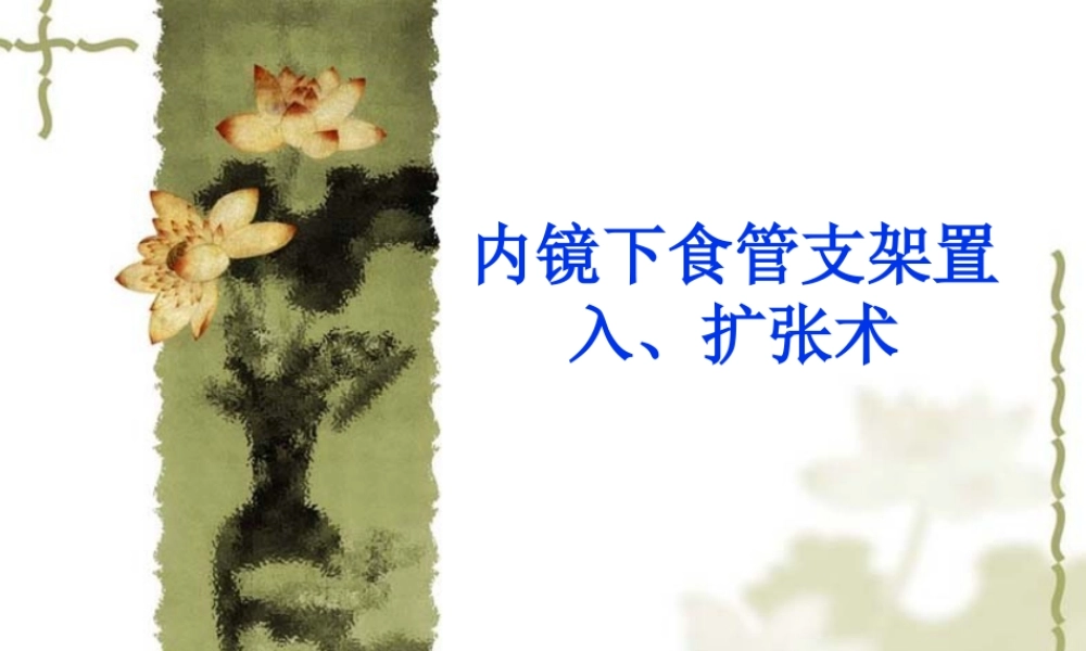 内镜下食管支架置入术.pptx