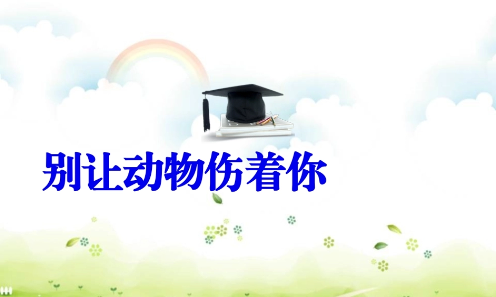 别让动物伤着你.pptx