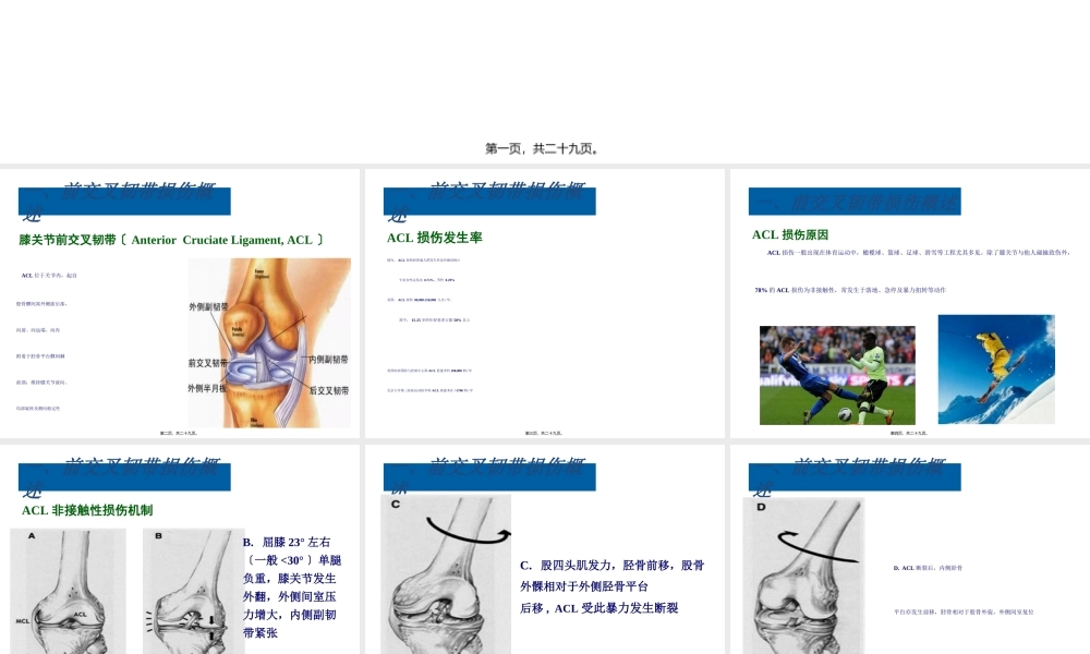 前交叉韧带重建术围手术期康复.ppt