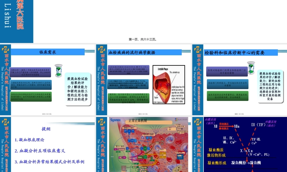 化验单解读(血凝分析).pptx
