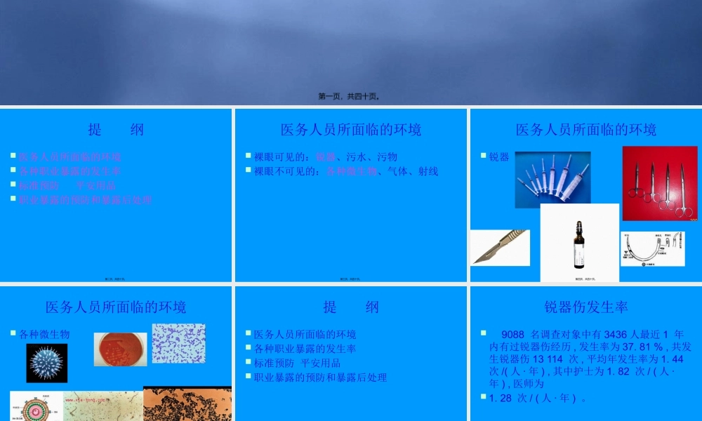 医护人员防护职业暴露与对策.pptx