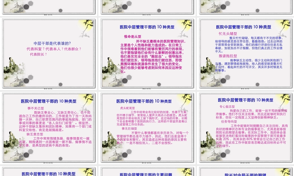 医院中层干部干部角色定位和执行力.ppt