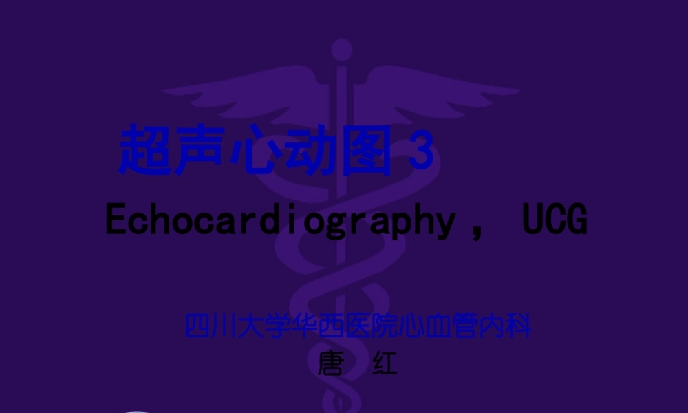 华西医科大精品课程-超声心动图3-异常.pptx