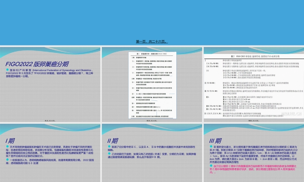 卵巢癌新版分期解读及NCCN指南.ppt