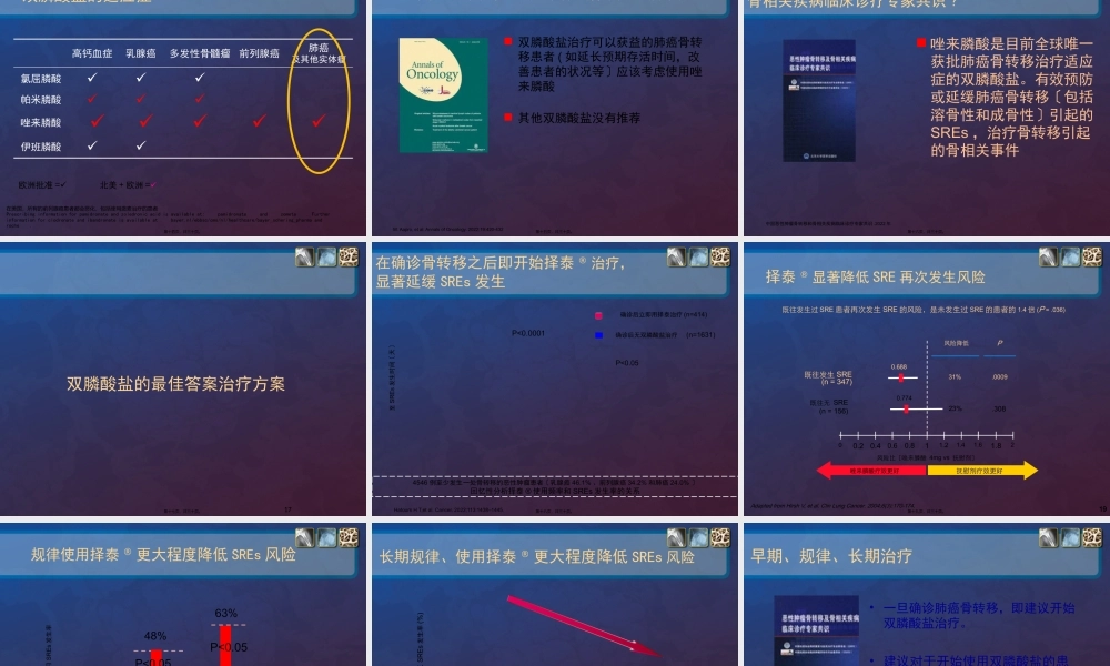 双膦酸盐在肺癌中骨转移的进展.pptx