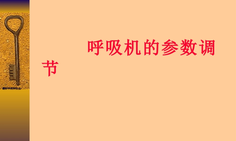 呼吸机的参数调节.pptx