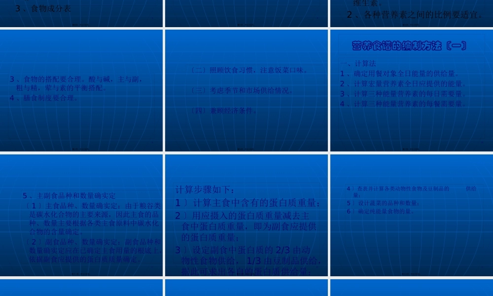 四《营养配餐与食谱编制》-ppt文件分解.pptx