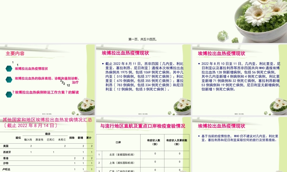 埃博拉出血热病例救治与急救转运.pptx