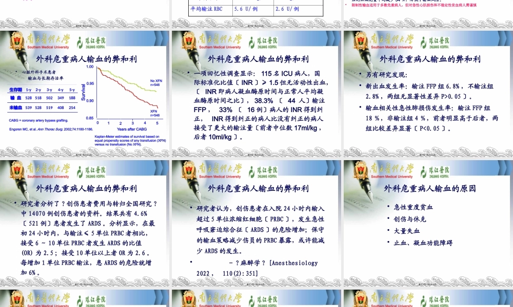 外科重危病人的输血.pptx