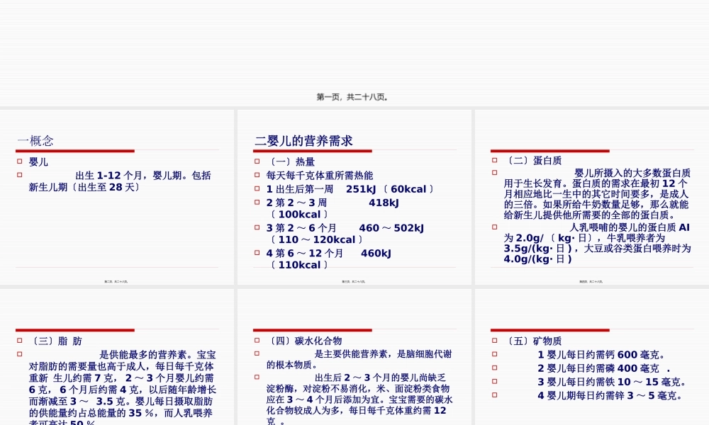婴儿的营养需求.pptx