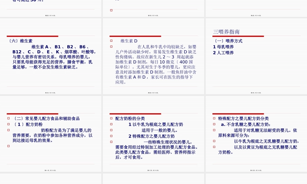 婴儿的营养需求.pptx