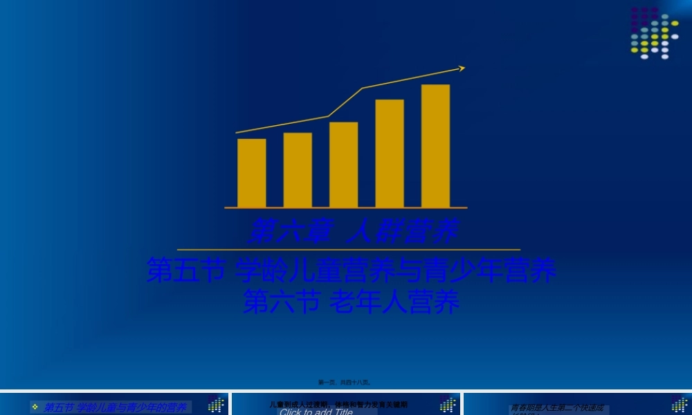 学龄儿童与青少年营养与老年人营养、三级公共营养师基础.ppt