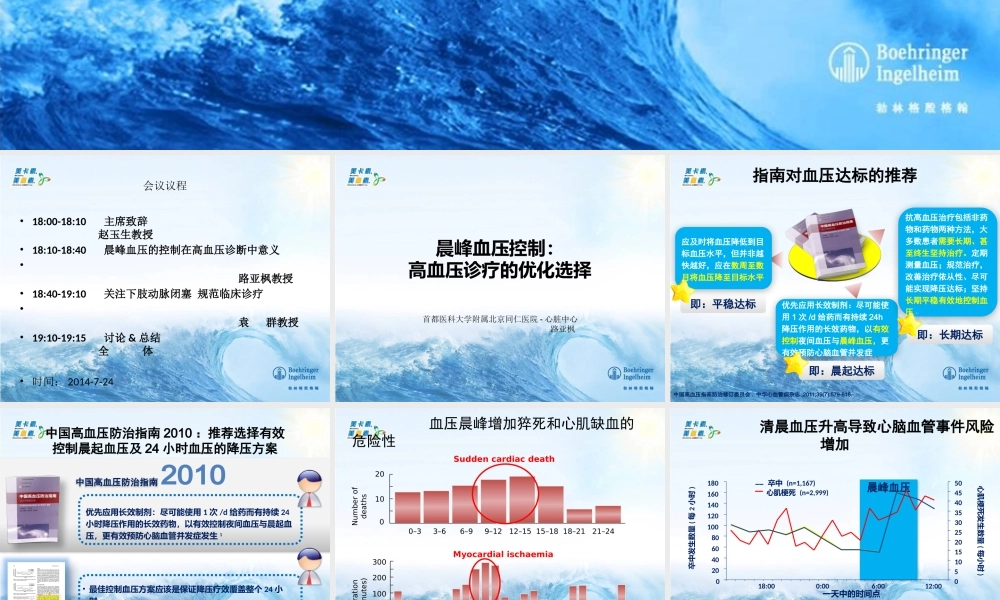 晨峰血压的控制在高血压诊疗中意义更新版.pptx