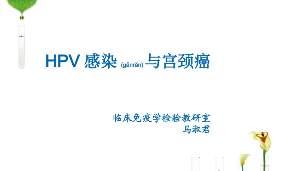 2022年医学专题—HPV感染与宫颈癌(1).ppt