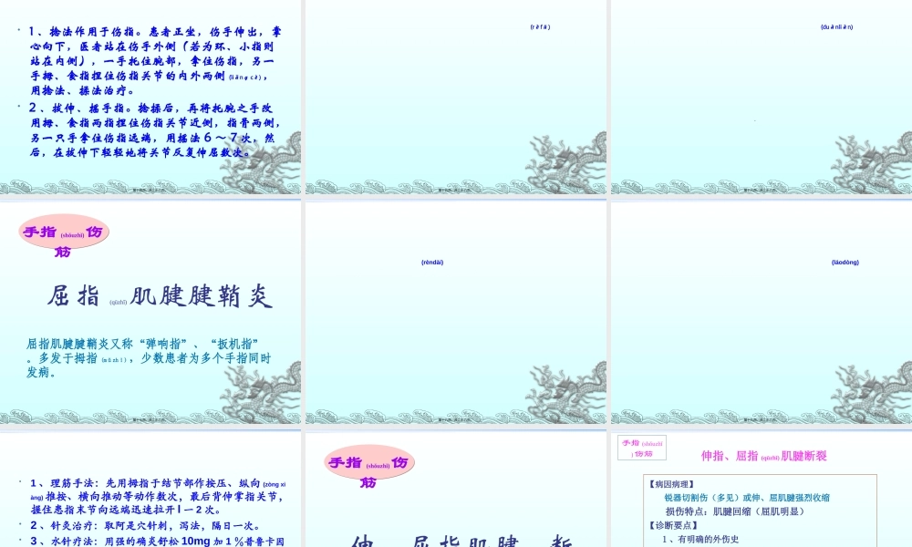 2022年医学专题—、手指筋伤(1).ppt