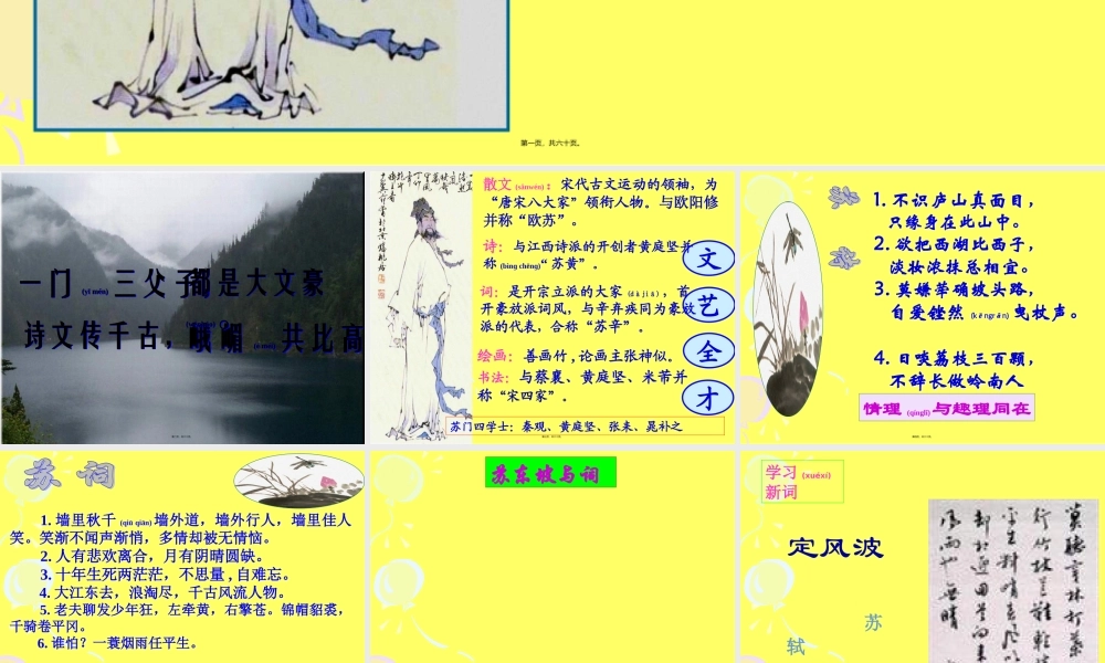 2022年医学专题—《“新天下耳目”的东坡词.》(1).ppt