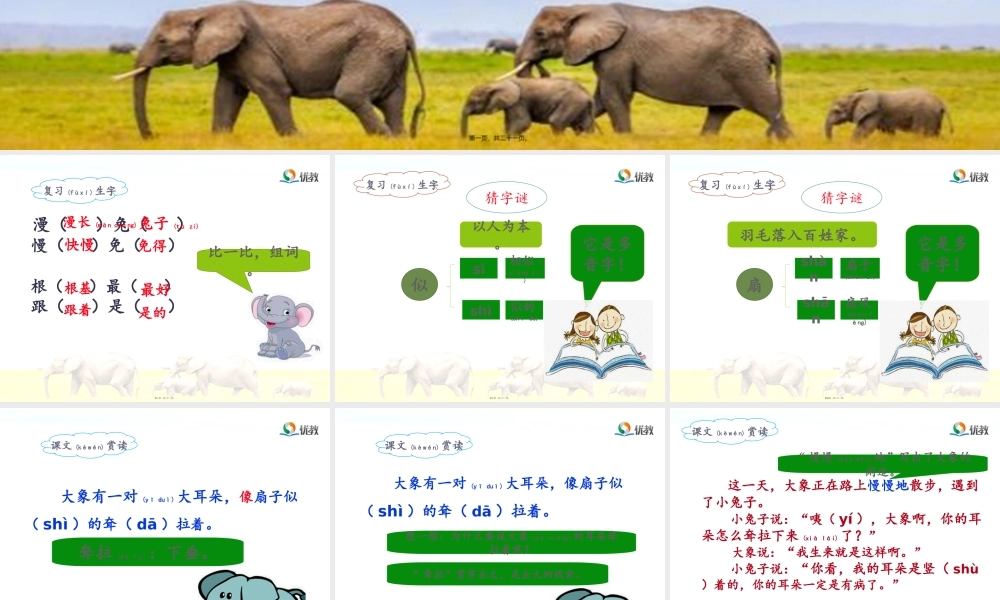 2022年医学专题—《大象的耳朵》名师(第二课时)(1).ppt