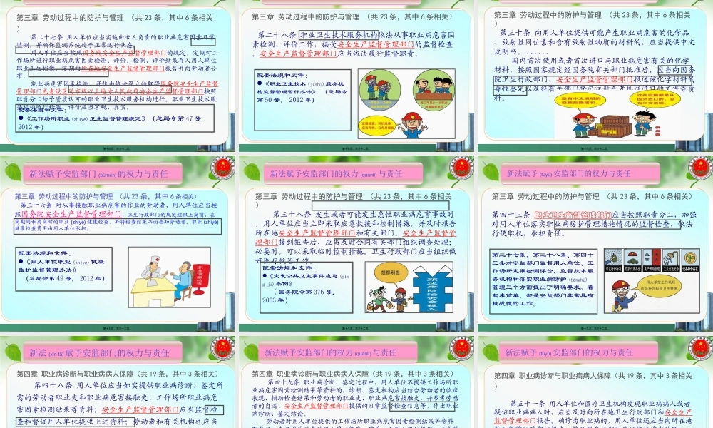 2022年医学专题—《职业病防治法》安全监管部门职责解读(1).ppt