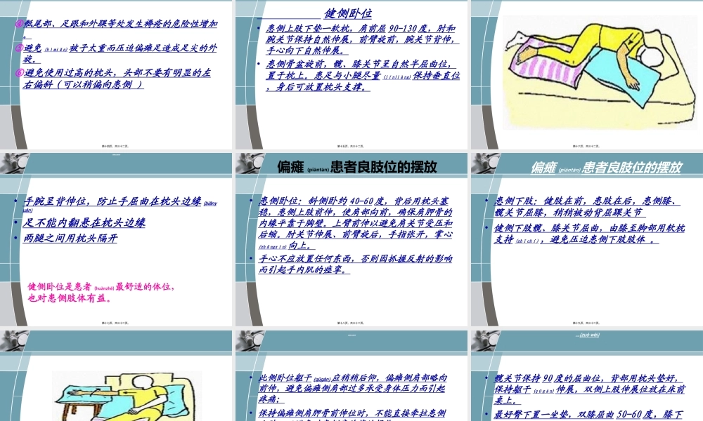 2022年医学专题—中风偏瘫患者良肢位的摆放(1).ppt