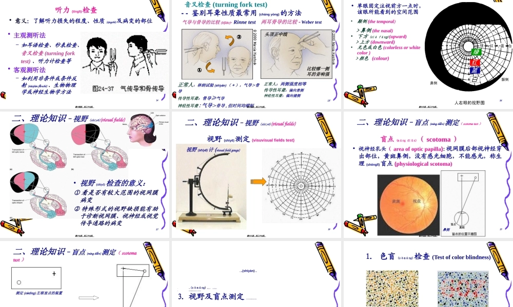 2022年医学专题—人体色盲、听力、视野测定Test-of-color-blindness--hearing(1).ppt