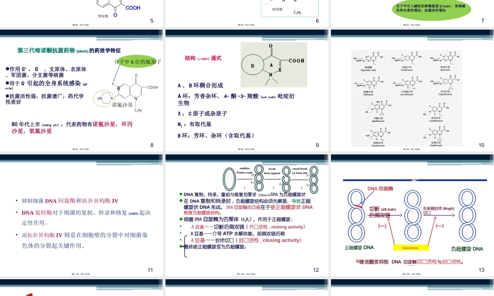2022年医学专题—喹诺酮类抗菌药..(1).ppt