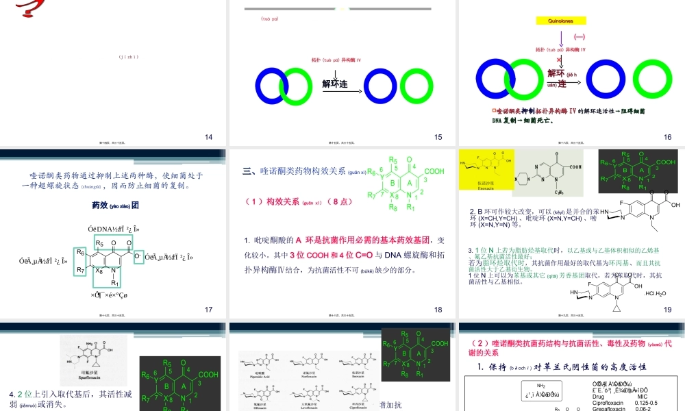 2022年医学专题—喹诺酮类抗菌药..(1).ppt