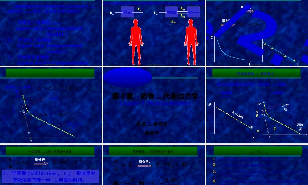 2022年医学专题—总论-药代动力学研究(1).ppt