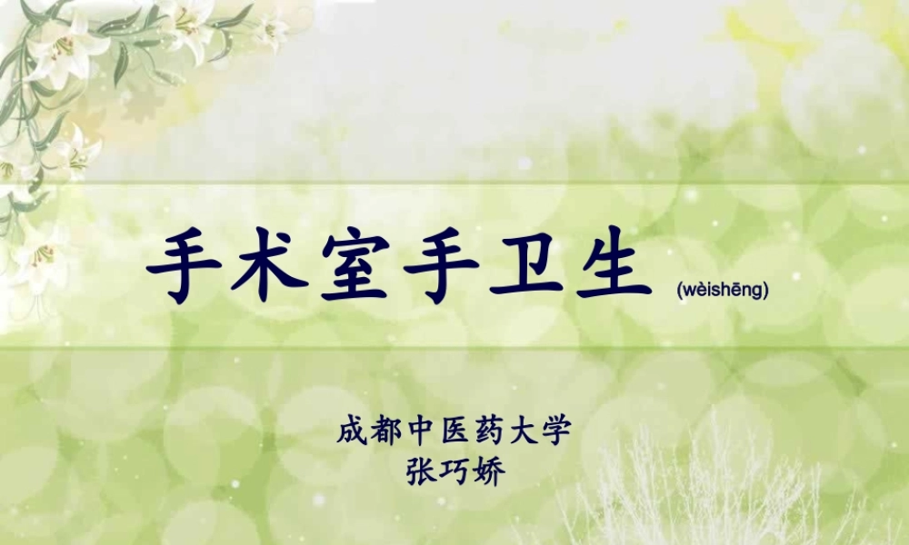 2022年医学专题—手术室手卫生幻灯(1).pptx