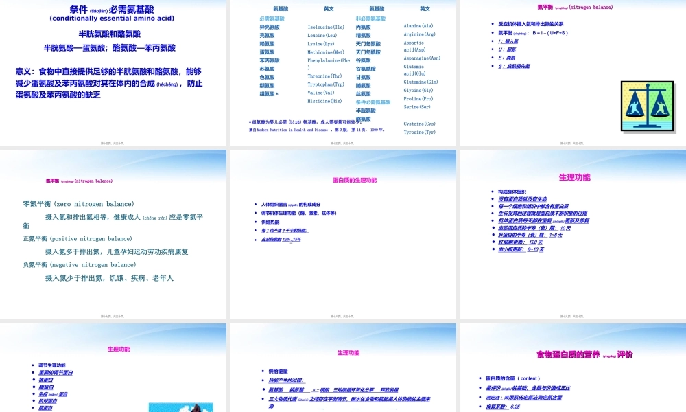 2022年医学专题—第一章-营养学基础-第二节蛋白质分析(1).ppt