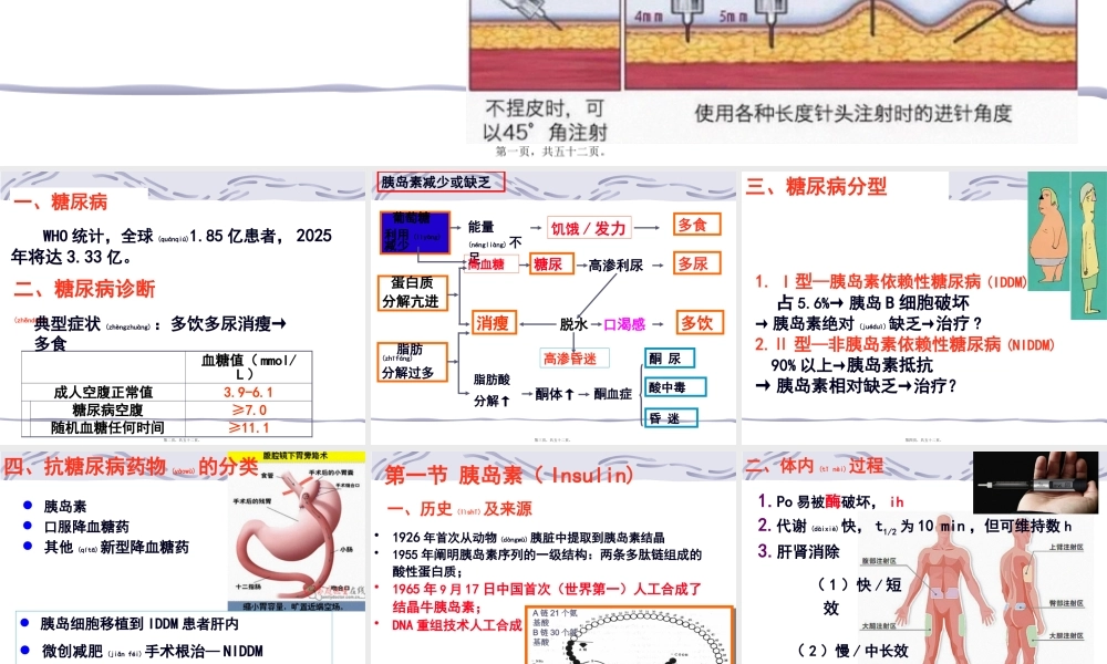 2022年医学专题—第三十七章-胰岛素与口服降血糖药(1).pptx