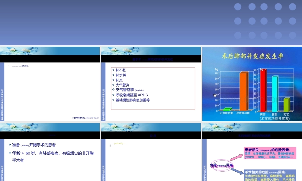 2022年医学专题—胸外科围手术期肺功能的保护(1).ppt