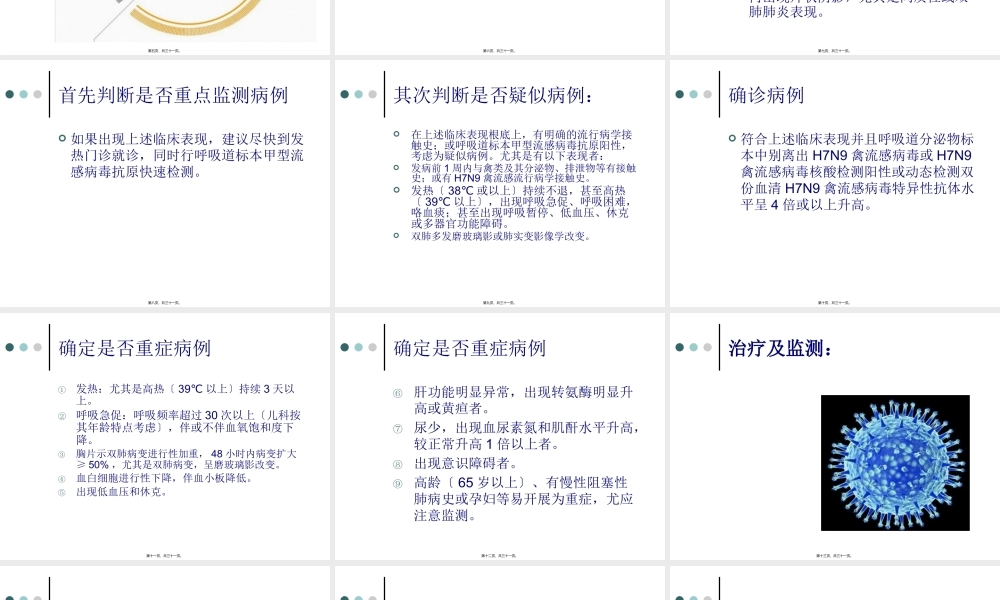 人感染H7N9禽流感诊治流程.pptx