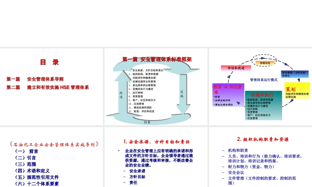 HSE管理体系建立和运行介绍.ppt