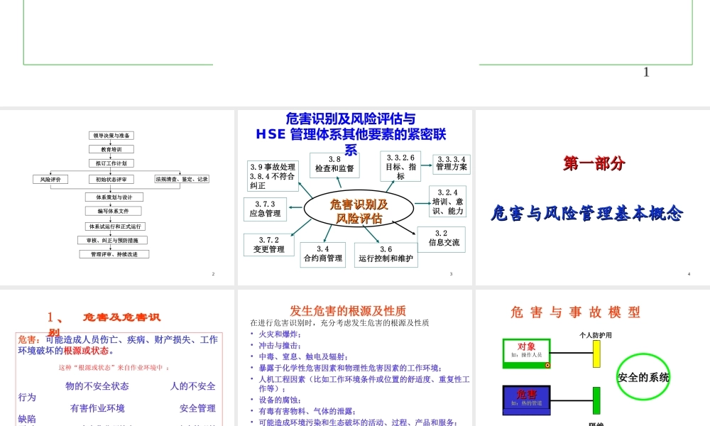 风险评价的理论及方法讲义.ppt
