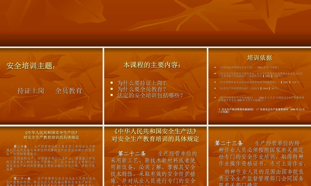 生产经营单位安全培训规定.ppt