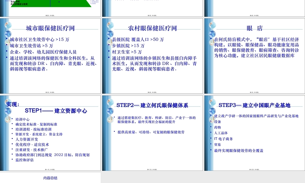 何氏眼科防盲模式.pptx