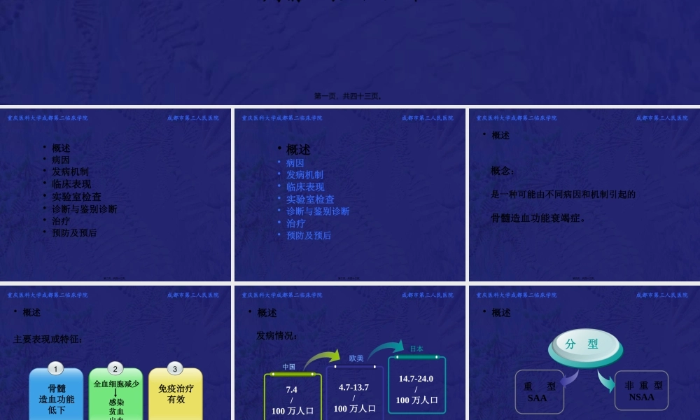 再生障碍性贫血教学PPT.pptx