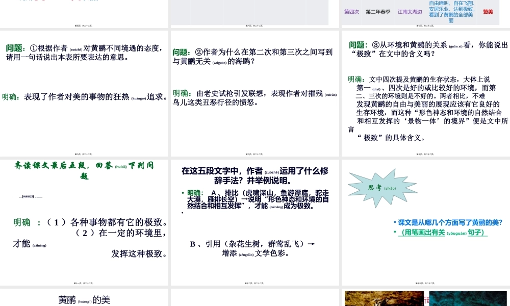 2022年医学专题—《黄鹂——病期琐事》(1).ppt