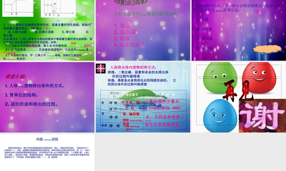 2022年医学专题—人体代谢废物的排出(非常好).ppt