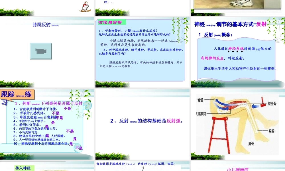 2022年医学专题—人体的神经调节(2)反射和反射弧资料.ppt