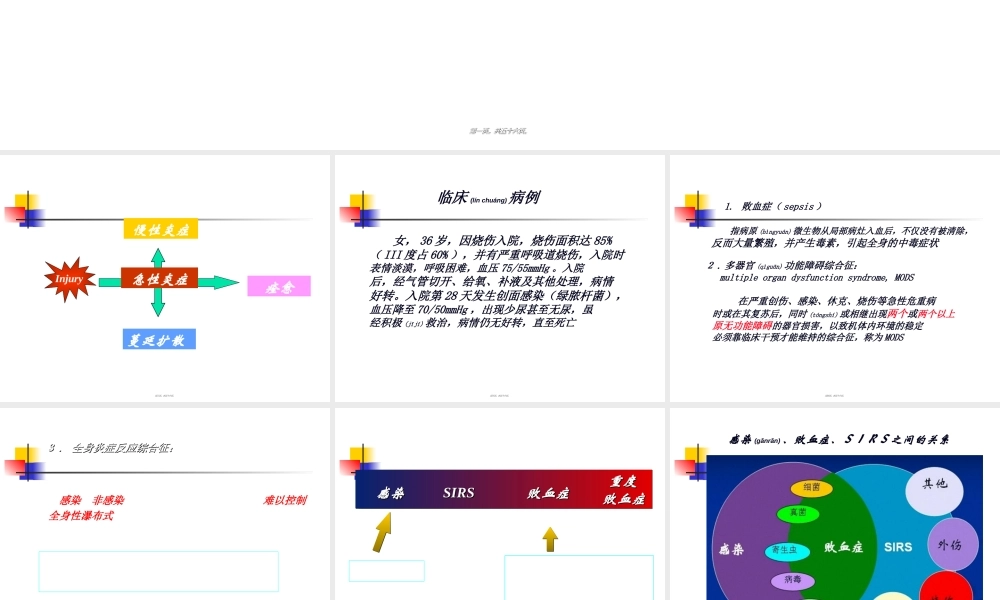 2022年医学专题—人卫第三版第十五章第三节全身炎症反应综合征与多器官.ppt