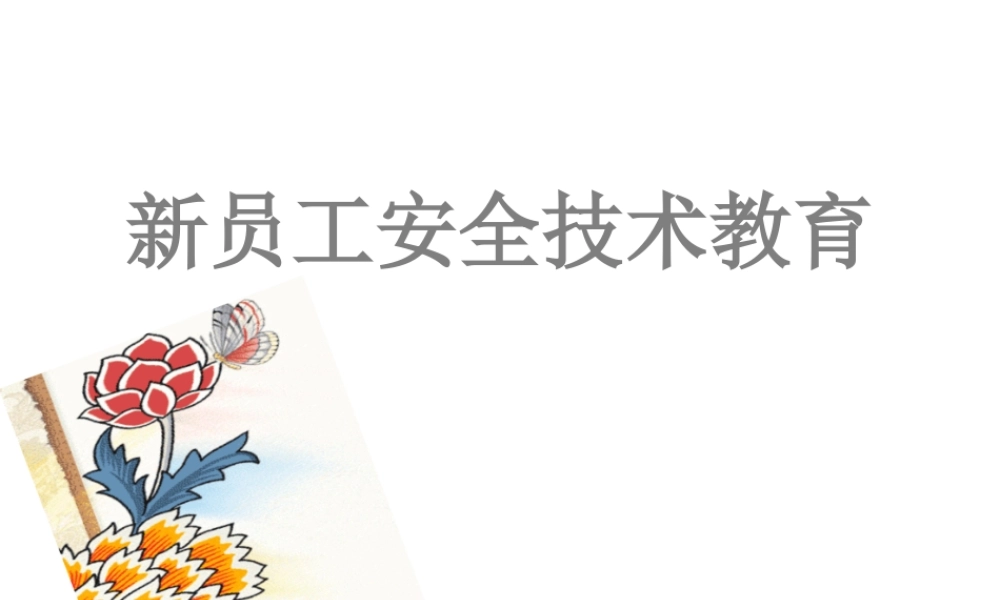 新员工安全技术教育.ppt
