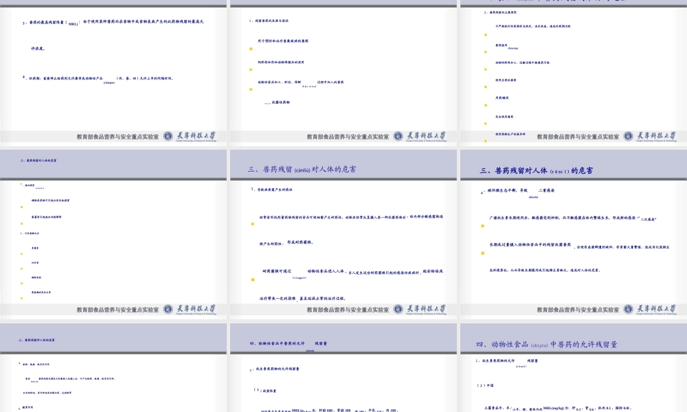 2022年医学专题—农兽药与食品安全.ppt
