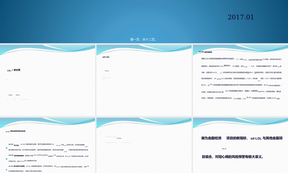 2022年医学专题—小而密低密度脂蛋白胆固醇.ppt